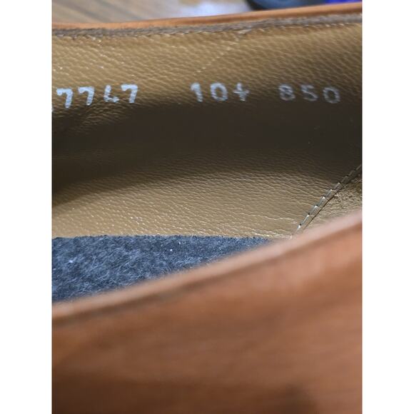 MICHAEL TOSCHI CIS‎ Equipped Loafer Dress Shoes Cognac Leather Size 10.5 ITALY - Picture 5 of 8